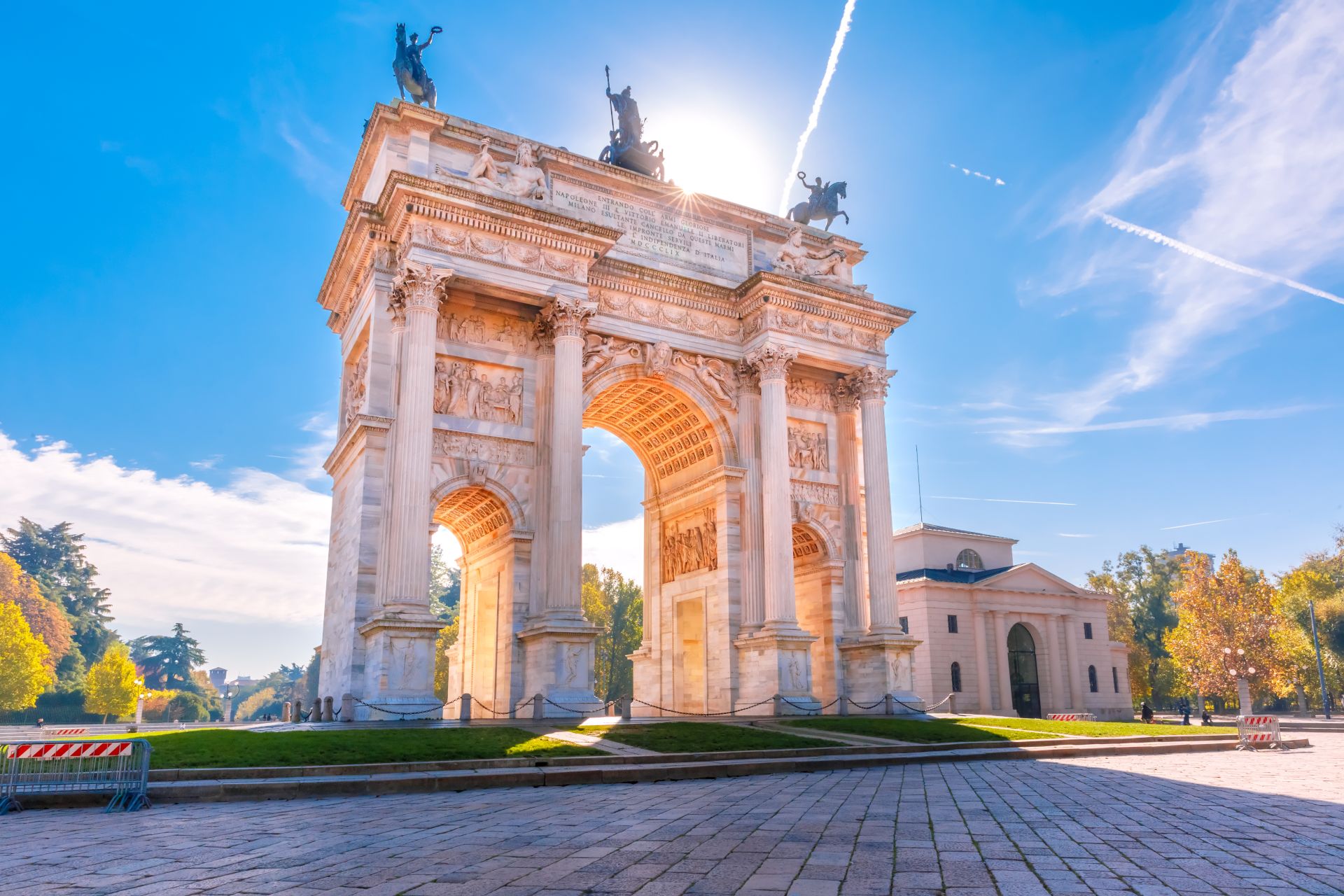 Arch of Peace, or Arco della Pace, city gate in the center of the old town