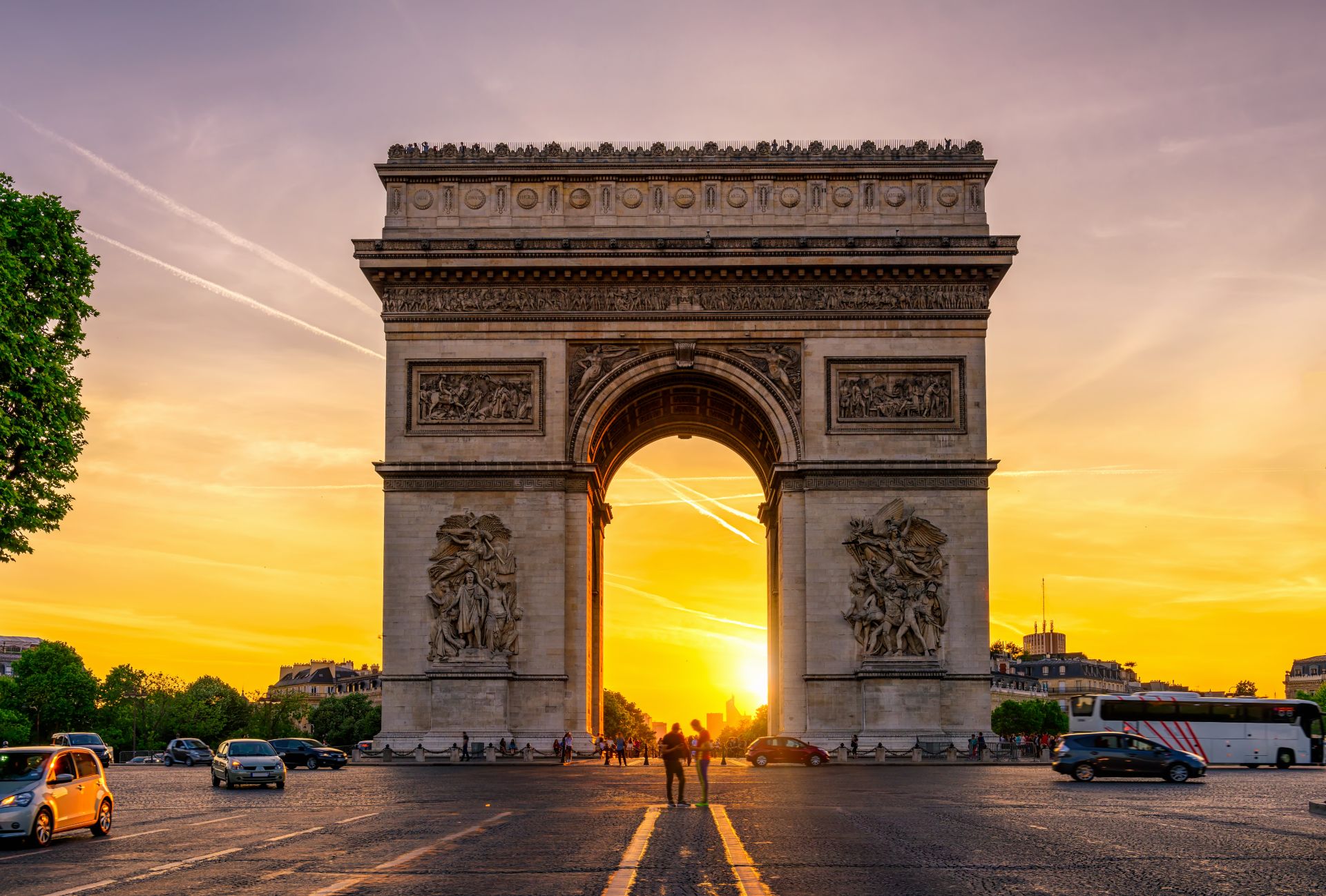 Paris Arc de Triomphe on Champs Elysees